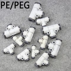 Pneumatic Push Fit Connector Tube Pipe Joiner Air Water Lines Hose T Shape 3 Way