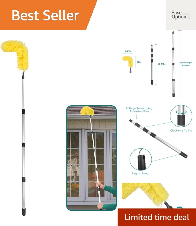 Gutter Cleaning Brush Roofing Guard Cleaner Tool with Telescopic Extension Po…