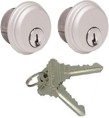 Cylinder Locks – Mixed (Double Cylinder, Aluminum Silver, 2 Pack)