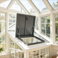 Roof Hatch Roof Security Door Roof Access Hatch Black Aluminum Alloy