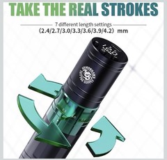 Dragonhawk A2 Wireless Tattoo Pen Kit with 2 Batteries Adjustable Stroke 2.4-4.2