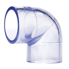 Clear UPVC 90°Elbow 20mm-110mm Solvent Weld Pressure Pipe Connector Aquarium DIY