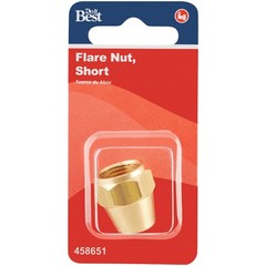 Do it 3/8 In. Brass Low Lead Short Flare Nut 458651 SIM Supply, Inc. 458651