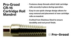 CR-16 Quick Change Mandrel – Stainless Steel, 3.5” Overall for Cartridge Rolls
