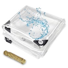8′ X 10′ Clear Tarps Heavy Duty Waterproof PVC Vinyl 14 Mil Thick, Glass Tarp…