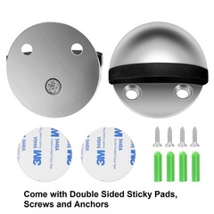 10 Pack Door Stoppers Self Adhesive Stainless Steel Floor Door Stop No Drill …