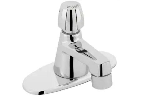 Proflo PFXM324 Deck Mount Metering Bathroom Sink Faucet 1.2 gpm, Polished Chrome