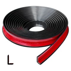 Tile Edge Trim, Flexible Rubber L Shaped Small Size Corner S – 10 FT, Black