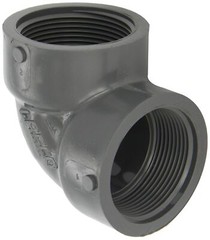 GF Piping Systems PVC Pipe Fitting 90 Degree Elbow Schedule 80 Gray 1/2″ NPT
