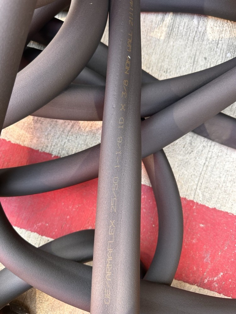 Foam Pipe Insulation Armaflex 1-1/8 X 3/8Wall NEW 338 FEET