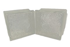 Vintage Reclaimed Architectural Glass Privacy Blocks-Set Of 2- BCG METRO DADE
