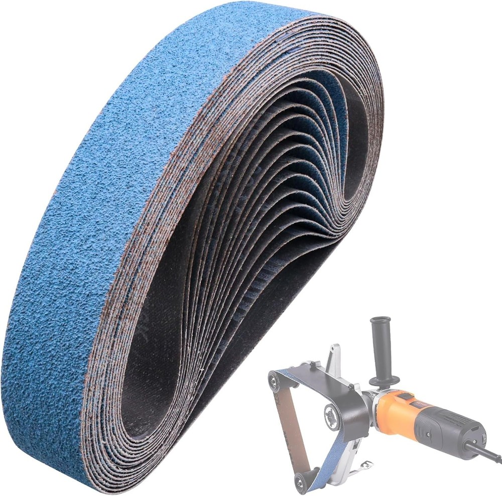 #240 Grit 1-1/2″ x 30″ Zirconia Alumina Sanding Belt 40A BLUEROCK & Metabo Pipe