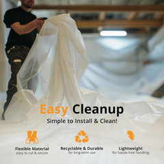6 Mil Plastic Sheeting (10’X25′) – Waterproof, UV Resistant, Heavy Duty Thick Pl