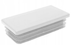 10x Louver Plugs Rectangle Tube 18x30mm Rectangle White End Caps Plastic