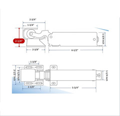 For Kason 1094 SureClose Hydraulic Door Closer with Flush to 3/4 Inch Hook