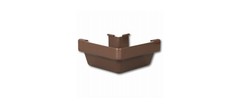 5 In. Traditional K-Style Brown Vinyl Gutter Outside Miter