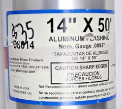 Amerimax Aluminum Flashing 14″ x 50 ft x 0.0092″ 68014 #9av