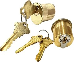 5X Mortise Lock SC1 Cylinders KD Adams Rite Type 10 Keys For Front Door Brass