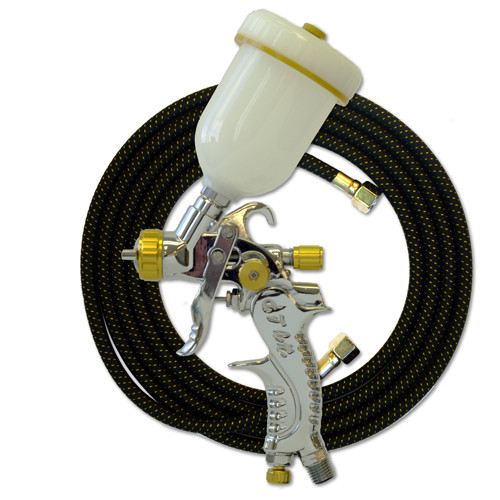 Paasche HVLP Spray Gun with .1mm Head & 10′ Braided Air Hose