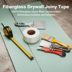 Fiberglass Drywall Joint Tape, 1.97 in x 150 Ft, Self~Adhesive Mesh