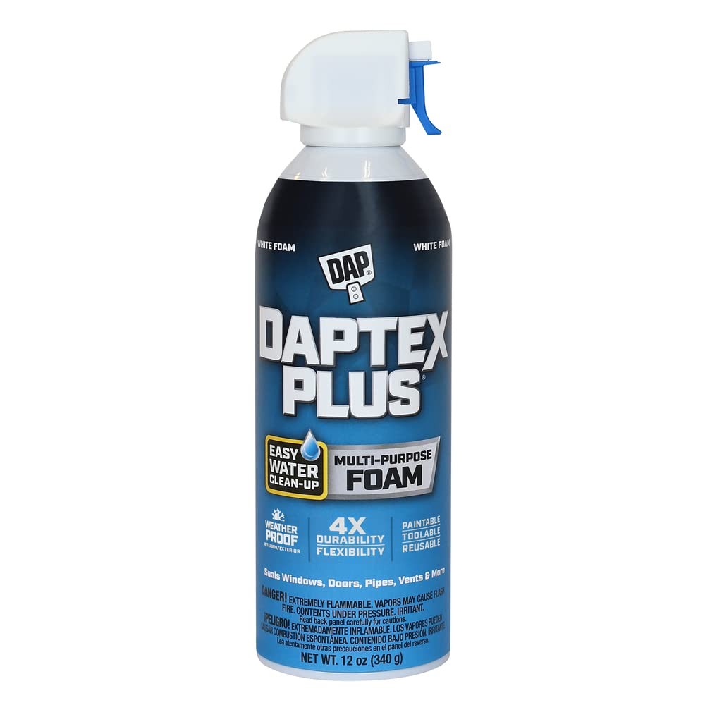 Dap 18836 DAPtex Plus Ltx Foam Sealant Raw Building Material, 12 oz, White