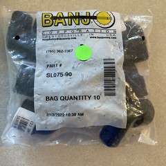10 Banjo SL075-90 Polypropylene Pipe Fitting 90 Degree Street Elbow, Schedule 80