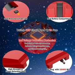 Starlink Mini Battery Adapter for Mil.Waukee M18 Batteries, Red