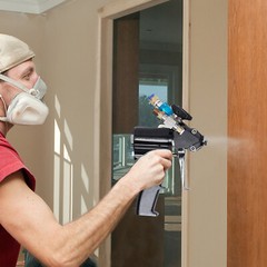 P2 PU Foam Spray Gun Polyurethane P2 Air Purge Spray Gun Self-cleaning Black