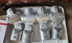 (LOT OF 4) Adj.Tee 1-1/4” Hollaender Speed rail 23-7