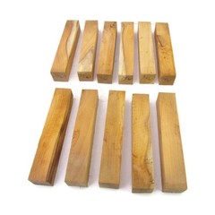 (11-Pcs) 1″ x 1″ x 6″ YEW Wood Pen Turning Lathe Blanks Exotic Wood