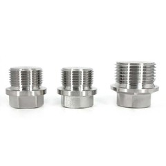 NPT Metric Male Plug Pipe Fittings Male Plug Blanking Plug A2 Stainless Steel