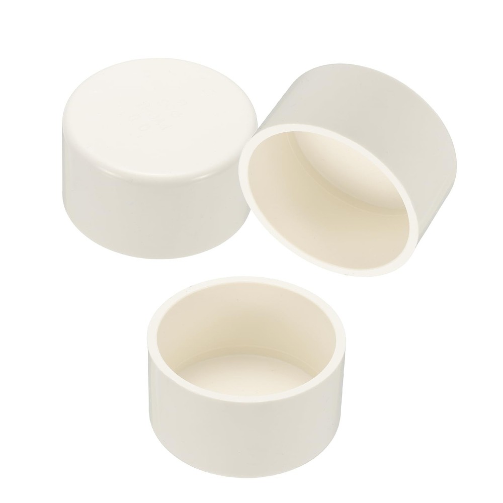 PATIKIL PVC Pipe End Caps, 3 Pack 2.5″ Diameter Cover 2.5 Inch, White