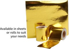 Reflect-A-Gold 12″ x 24″ High-Temp Heat Shield Sheet for Automotive Protection