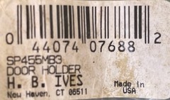 H.B. Ives FS4553 4″ Kick Down Door Holder /Stop – Solid Brass – Brand New