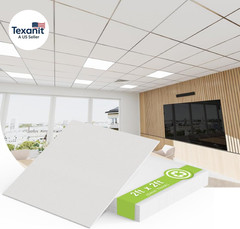 2×2 Drop Ceiling Tiles White PVC Waterproof Fire Rated Pack of 12
