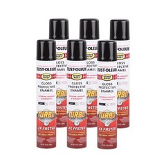 Rust-Oleum 334128-6PK Stops Rust Turbo 24 Ounce (Pack of 6), Gloss Black