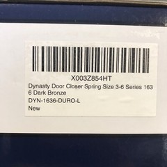 Dynasty Hardware Door Closer Adjustable Spring Size 3-6 Hydraulic Dark Bronze