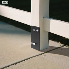 4PCS U-Shape Metal Post Base Holder, Wet Concrete Foundation Post Holder New