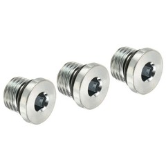 PATIKIL 7/16-20UNF Internal Hex Head Pipe Fitting Plug, 3 7/16-20UNF, Silver