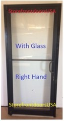GLASS Storefront Door RH-offset pivot Bronze Anodized 3X7 w-GLASS & Closer