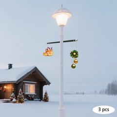 3 Pcs Modern Cross Arm Ladder Rest For Outdoor Lamp Posts And Poles Black