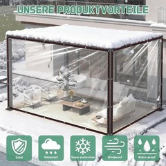 Clear Tarp 10x12ft Heavy Duty – 8 Mil Vinyl Waterproof, UV & Tear Resistan