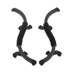 Pair of Twisted Crimped End Cast Iron Entrance Door Pull Handles 15 Inch