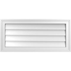 Ekena Millwork 30W X 14H Rectangle Surface Mount Pvc Gable Vent Non-Functional