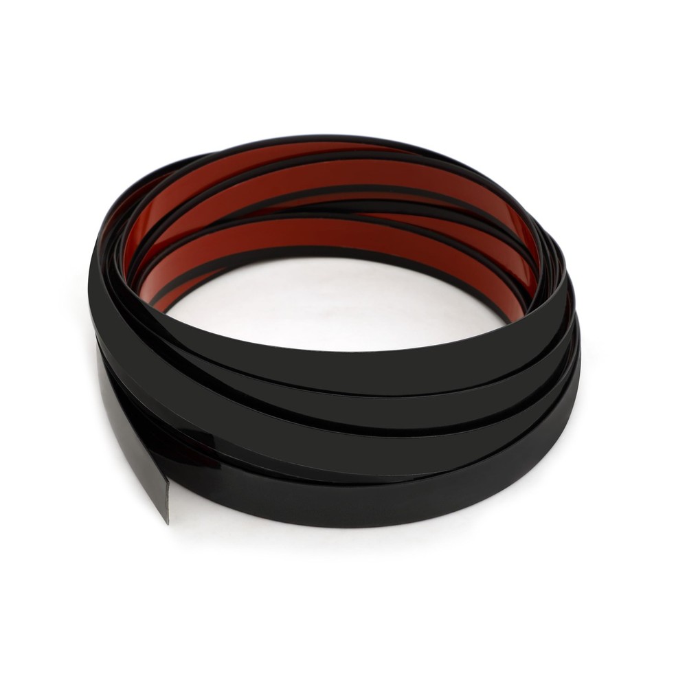 Black Mirror Border Peel and Stick Molding Trim 1/2 IN X 16.4 FT, Shiny