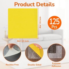 Jutborstp Carpet Tile Tape Double Sided 4 X 4 125 Tabs Per Pack Adhesive