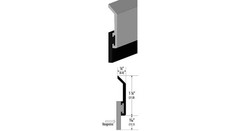 BTN-133 Door Bottom Sweep made of Extruded Aluminum Retainer and Neoprene Insert