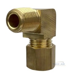 5PC 1/4″ Compression x 1/8″ MNPT 90 Degree Brass Compression Elbow Pipe Fitting