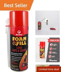 12 Oz Expanding Polyurethane Foam Sealant for Large Gaps & Cracks – Off White
