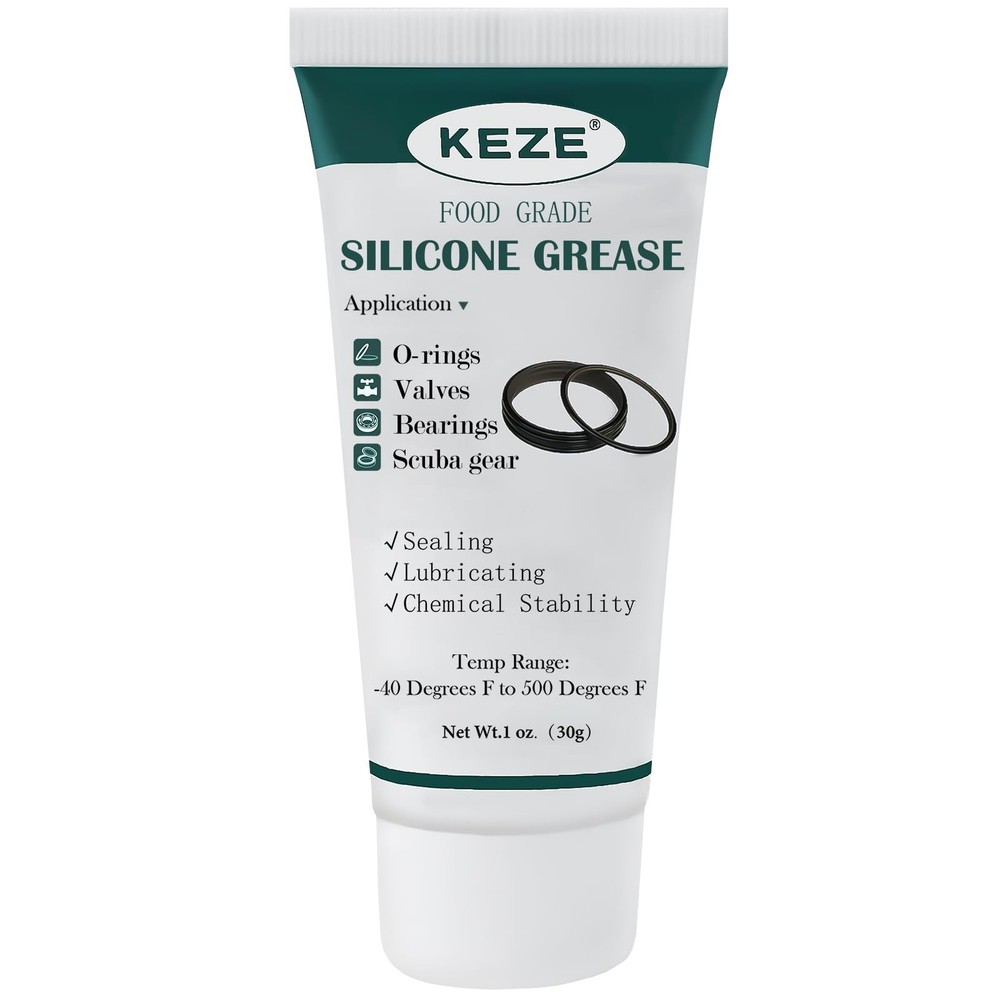 KEZE Waterproof Food Grade Silicone Lubricant 1 Pack (1oz), Grease